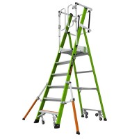 Heavy Duty Fibreglass Caged Platform Ladders image