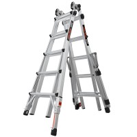 LITTLE GIANT Epic Model 22 Telescopic Ladder with Ratchet Levellers and Safety Rails 1.7m - 5.75m