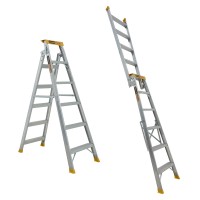 GORILLA Pro-Lite Aluminium Dual Purpose Ladder 150kg 1.75m - 3.14m 