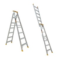 GORILLA Pro-Lite Aluminium Dual Purpose Ladder 150kg 2.05m - 3.74m 