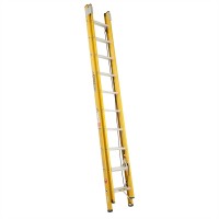 GORILLA Fibreglass Extension Ladder 130kg 3.1m - 5.3m with Pole Mount