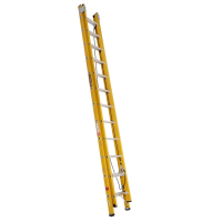 GORILLA Fibreglass Extension Ladder 130kg 3.7m - 6.5m with Pole Mount