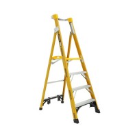GORILLA Fibreglass Platform Ladder 180kg 4 Step 1.2m Platform FPL004-HD