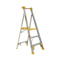 GORILLA Aluminium Platform Ladder 180kg 3-Step 3ft 0.9m Platform