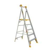 GORILLA Aluminium Platform Ladder 180kg 5-Step 5ft 1.5m Platform