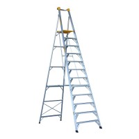 GORILLA Aluminium Platform Ladder 180kg 12-Step 12ft 3.6m Platform