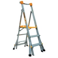GORILLA Aluminium Adjustable Platform Ladder 180kg 0.9m - 1.2m