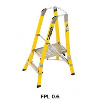 BRANACH Fibreglass WorkMaster 450mm Safety Platform Ladder 2 Step 0.6m Platform Height