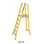BRANACH Fibreglass WorkMaster 450mm Safety Platform Ladder 6 Step 1.8m Platform Height image