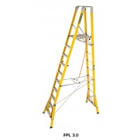 BRANACH Fibreglass WorkMaster 450mm Safety Platform Ladder 10 Step 3.0m Platform Height