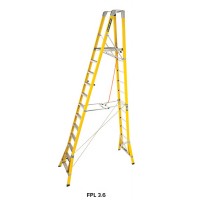 BRANACH Fibreglass WorkMaster 450mm Safety Platform Ladder 12 Step 3.6m Platform Height