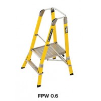 BRANACH Fibreglass WorkMaster 550mm Safety Platform Ladder 2 Step 0.6m Platform Height