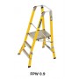BRANACH Fibreglass WorkMaster 550mm Safety Platform Ladder 3 Step 0.9m Platform Height image