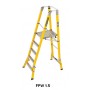 BRANACH Fibreglass WorkMaster 550mm Safety Platform Ladder 5 Step 1.5m Platform Height image