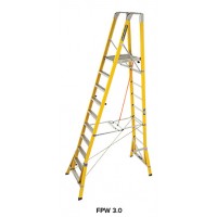 BRANACH Fibreglass WorkMaster 550mm Safety Platform Ladder 10 Step 3.0m Platform Height