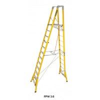 BRANACH Fibreglass WorkMaster 550mm Safety Platform Ladder 12 Step 3.6m Platform Height
