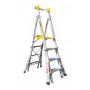 GORILLA Aluminium Adjustable Platform Ladder 180kg 1.2m - 1.8m image