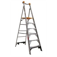 GORILLA Aluminium Platform Ladder 6 Steps 9ft/6ft (2.7m/1.8m)