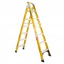 GORILLA Fibreglass Dual Purpose Ladder 150 kg 8ft 2.4m - 4.5m image