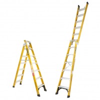 GORILLA Fibreglass Dual Purpose Ladder 150 kg 7ft 2.1m - 3.8m