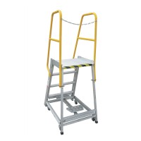 GORILLA Aluminium Order Picking Ladder with Step Through Access 200kg 0.9m