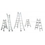 INDALEX Pro Series Aluminium Telescopic Ladder 11ft 1m - 3m image