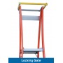 INDALEX Pro Series Fibreglass Platform Ladder 180kg 5 Steps 1.5m Platform image