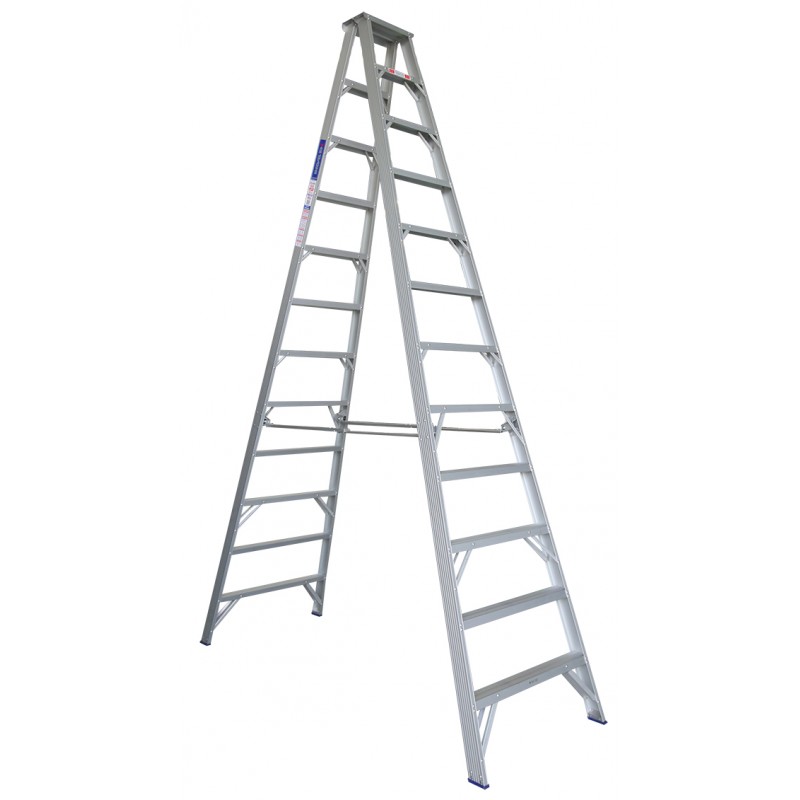 INDALEX Pro Series Aluminium Double Sided Step Ladder 150kg 12ft 3.7m image