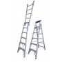 INDALEX Pro Series Aluminium Dual Purpose Ladder 6ft 1.8m - 3.2m image