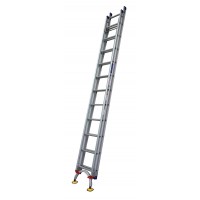 INDALEX Pro Series Aluminium Extension Ladder 18ft 3.2m-5.3m with Arc Leveler