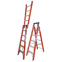 INDALEX Pro Series Fibreglass Dual Purpose Ladder 6ft 1.8m - 3.2m