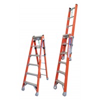 INDALEX Pro Series Fibreglass Step Extension Ladder 6ft 1.8m - 3.0m