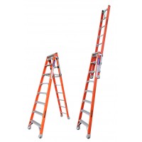 INDALEX Pro Series Fibreglass Step Extension Ladder 8ft 2.4m - 4.1m