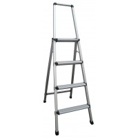 INDALEX Aluminium Step Ladder with Handrail 4 Steps 1.1m