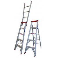 INDALEX Tradesman Aluminium Dual Purpose Ladder 5ft 1.5m - 2.6m