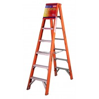 INDALEX Tradesman Fibreglass Double Sided Step Ladders 8ft 2.4m