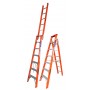 INDALEX Tradesman Fibreglass Dual Purpose Ladder 7ft 2.1m - 3.8m image