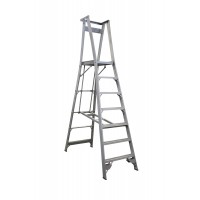 INDALEX Pro Series Aluminium Platform Ladder 180kg 7 Steps 2.1m Platform