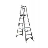 INDALEX Pro Series Aluminium Platform Ladder 180kg 8 Steps 2.4m Platform