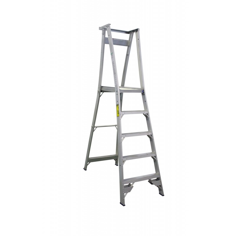 INDALEX Pro Series Aluminium Platform Ladder 180kg 5 Steps 1.5m Platform image