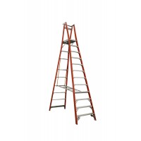 INDALEX Pro Series Fibreglass Platform Ladder 150kg 12 Steps 3.6m Platform