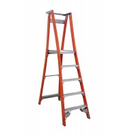 INDALEX Pro Series Fibreglass Platform Ladder 180kg 5 Steps 1.5m Platform