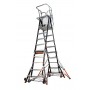 LITTLE GIANT Safety Cage Adjustable Fibreglass Platform Ladder 5ft - 9ft 1.5m - 2.7m image