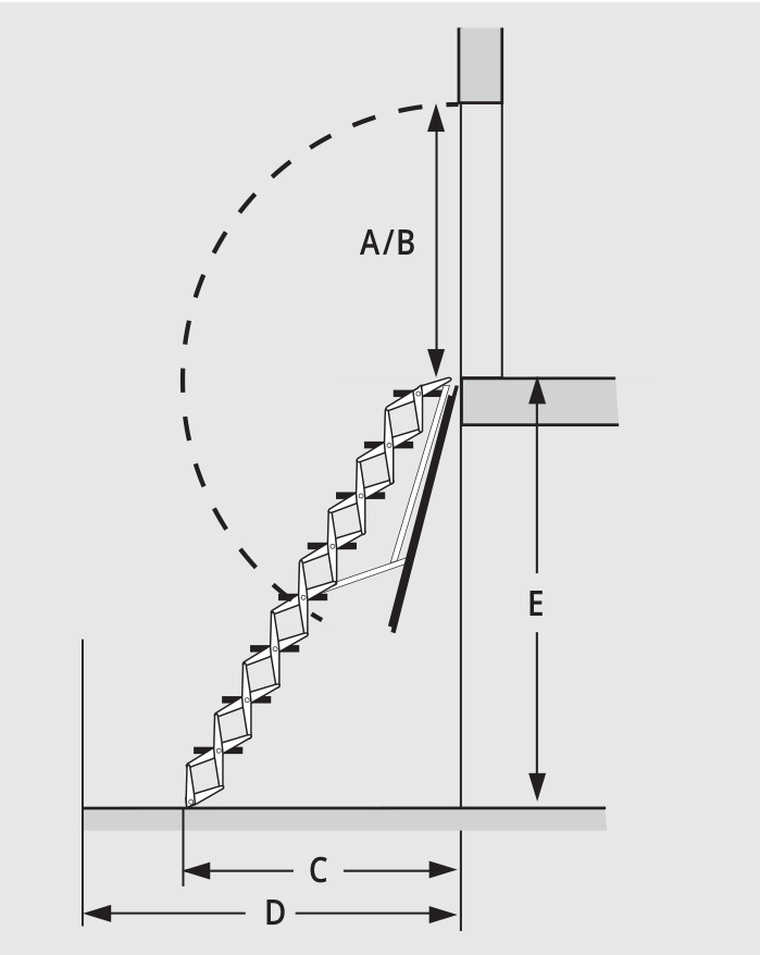 Concertina Ladder Vertical Diagram